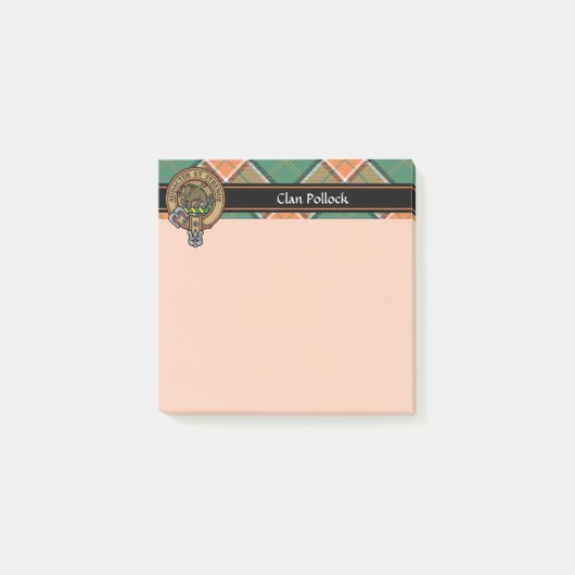 Clan Pollock Wappen Post-it Notes Post-it Klebezettel (Vorderseite)