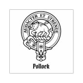 Clan Pollock Wappen Rubber Briefmarke Gummistempel (Prägung)