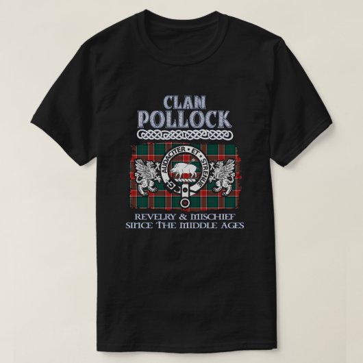 Clan Pollock Wappen Schottischer Clans Schottische T-Shirt (Design vorne)