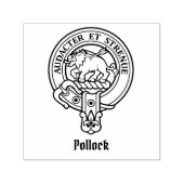 Clan Pollock Wappen Selbstfarbige Briefmarke Permastempel (Design)