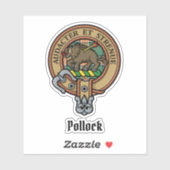 Clan Pollock Wappen Sticker (Blatt)
