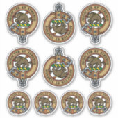 Clan Pollock Wappen Sticker Set (Vorderseite)