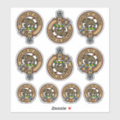 Clan Pollock Wappen Sticker Set (Blatt)