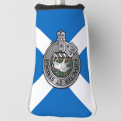 Clan Pollock Wappen & Tartan über Salreifen Golf Headcover (Rotieren 90)