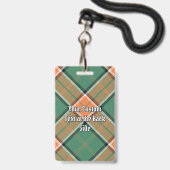 Clan Pollock Wappen über Tartan Ausweis (Rückseite mit Lanyard)