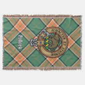 Clan Pollock-Wappen über Tartan Decke (Vorderseite)