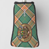 Clan Pollock Wappen über Tartan Golf Headcover (Rotieren 90)