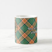 Clan Pollock Wappen über Tartan Kaffeetasse (Mittel)