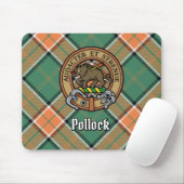 Clan Pollock Wappen über Tartan Mousepad (Mit Mouse)