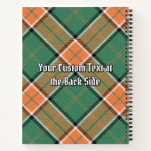 Clan Pollock Wappen über Tartan Notizblock (Rückseite)