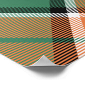 Clan Pollock Wappen über Tartan Poster (Ecke)