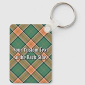 Clan Pollock Wappen über Tartan Schlüsselanhänger (Rückseite)
