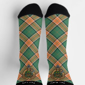Clan Pollock Wappen über Tartan Socks Socken (Oben)