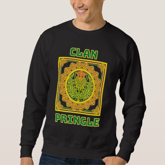 Clan Pringle Scottish Celtic Thistle Sweatshirt (Vorderseite)