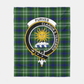 Clan Purves Tartan Kariert Fleecedecke (Vorderseite)
