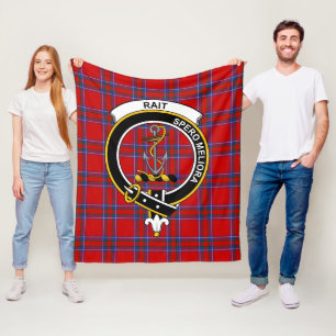 Clan Rait Tartan Kariert Fleecedecke