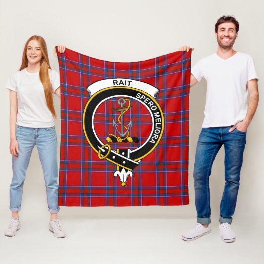 Clan Rait Tartan Kariert Fleecedecke (Beispiel)
