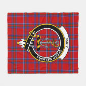 Clan Rait Tartan Kariert Fleecedecke (Vorderseite (Horizontal))