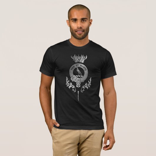 Clan Ralston Thistle Wappen T-Shirt (Vorne ganz)