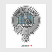 Clan Ralston Wappen & Tartan Aufkleber (Blatt)