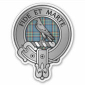 Clan Ralston Wappen & Tartan Aufkleber (Vorderseite)