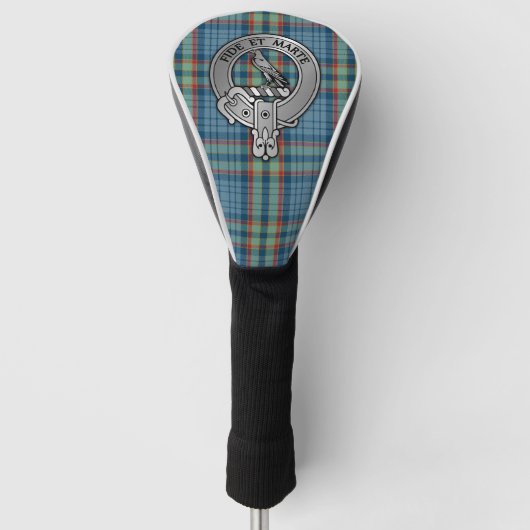 Clan Ralston Wappen & Tartan Golf Headcover (Vorderseite)