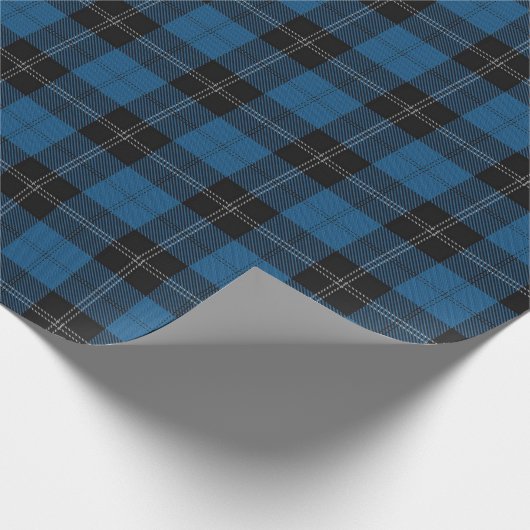 Clan Ramsay blauer JagdScottishTartan Geschenkpapier (Ecke)