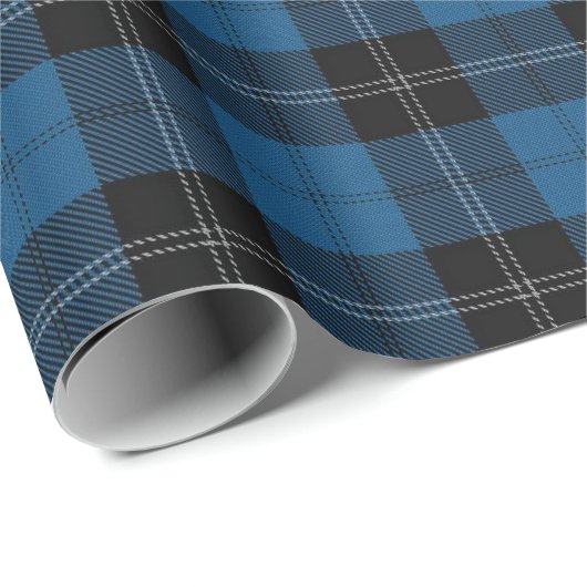 Clan Ramsay blauer JagdScottishTartan Geschenkpapier (Rolleneckpunkt)