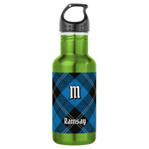 Clan Ramsay Blaues Jagdtartan Edelstahlflasche