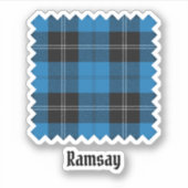 Clan Ramsay Blue Hunting Tartan Aufkleber (Vorderseite)