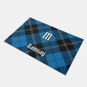 Clan Ramsay Blue Hunting Tartan Fußmatte (Schrägansicht)
