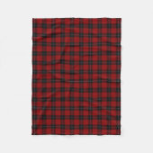 Clan Ramsay Ramsey roter und schwarzer Tartan Fleecedecke (Vorderseite)