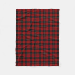 Clan Ramsay Ramsey roter und schwarzer Tartan Fleecedecke