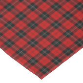 Clan Ramsay Red, Black and White Scottish Tartan Tischdecke (Schrägansicht)