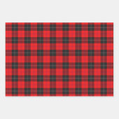 Clan Ramsay Red Blue und Orange Jagd Tartan Geschenkpapier Set (Vorderseite)