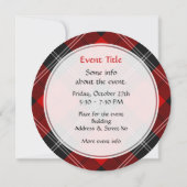 Clan Ramsay Red Tartan Einladung (Rückseite)