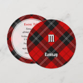 Clan Ramsay Red Tartan Einladung (Vorne/Hinten)