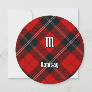 Clan Ramsay Red Tartan Einladung