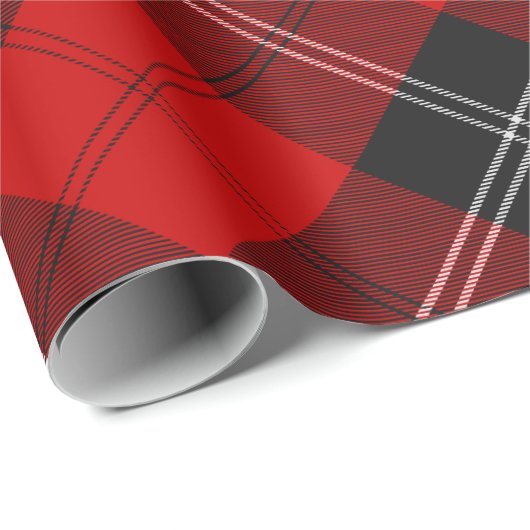 Clan Ramsay Red Tartan Geschenkpapier (Rolleneckpunkt)