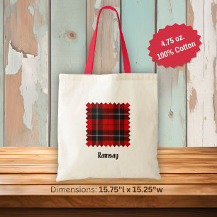 Clan Ramsay Roter Tartan Tragetasche
