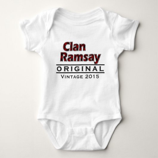 Clan Ramsay Vintag Customizing Your Birthyear Baby Strampler (Vorderseite)