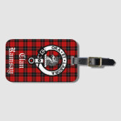Clan Ramsay Wappen Abzeichen & Tartan individuell Gepäckanhänger (Vorderseite (Horizontal))