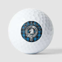 Clan Ramsay Wappen & Jagd Tartan Knot Golfball