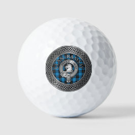Clan Ramsay Wappen & Jagd Tartan Knot Golfball