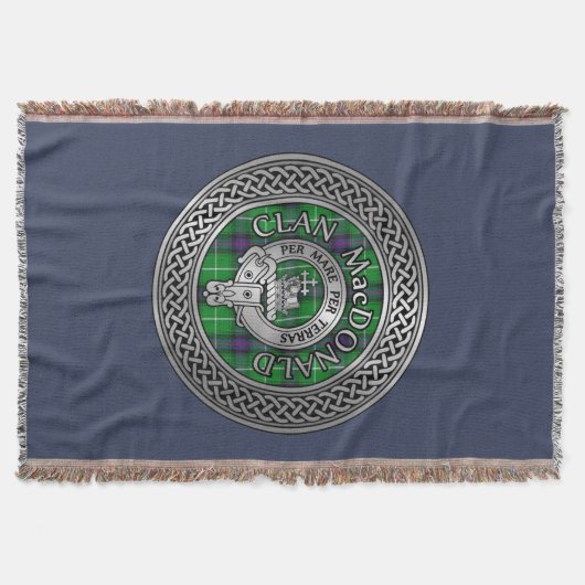 Clan Ramsay Wappen & Tartan Knot Throw Blanket Decke (Vorderseite)