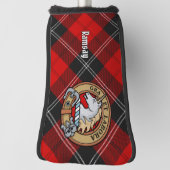 Clan Ramsay Wappen über Red Tartan Golf Headcover (Rotieren 90)