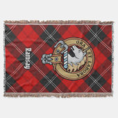 Clan Ramsay-Wappen über rotem Tartan Decke (Vorderseite)