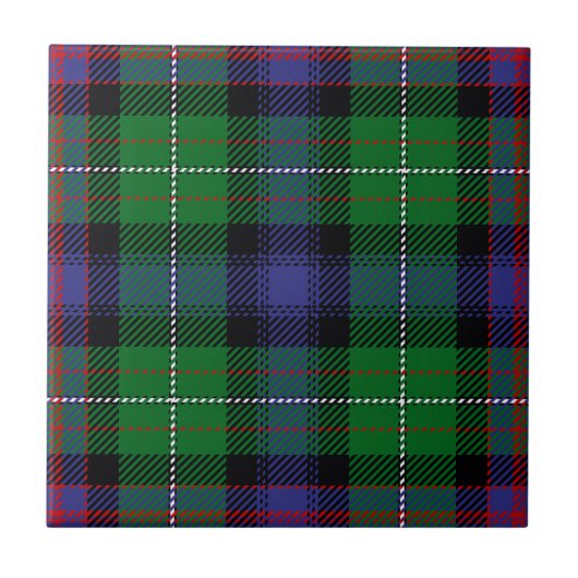 Clan Rankine Tartan Fliese (Vorderseite)