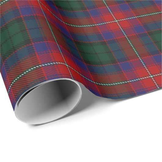 Clan Rattray Red Green Scottish Tartan Geschenkpapier (Rolleneckpunkt)