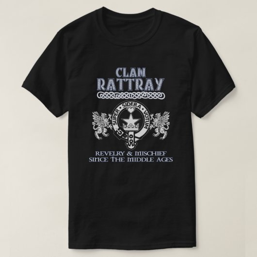 Clan Rattray Wappen Schottischer Clans Schottische T-Shirt (Design vorne)